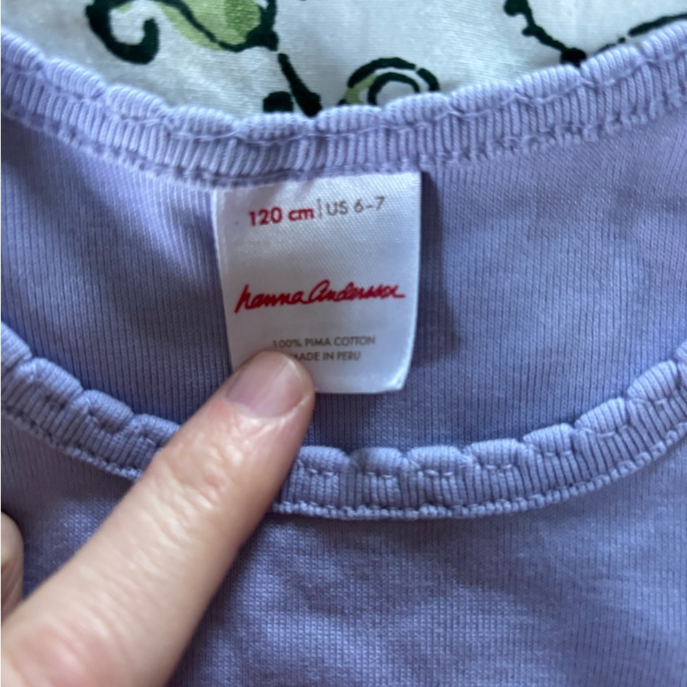 Hanna Andersson Lavender Cotton Crewneck Tee